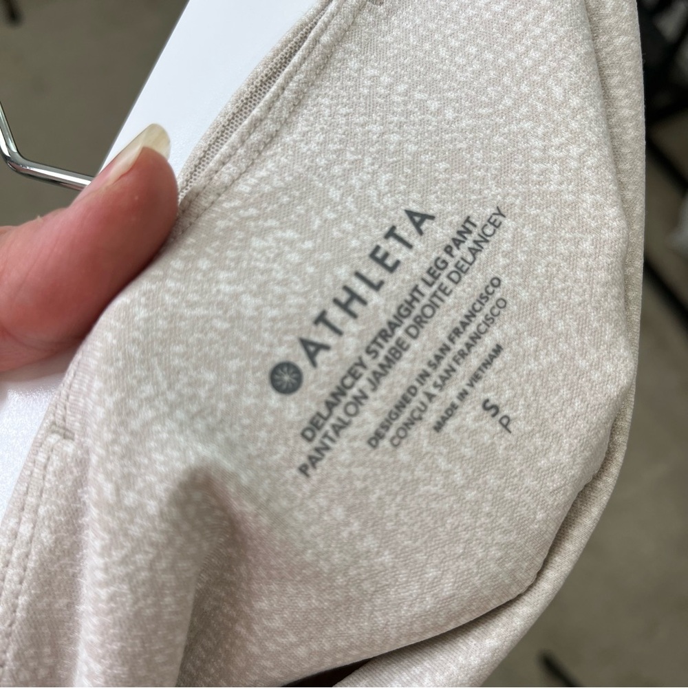 Athleta Delaney‎ Straight leg Pant Braiden Creme size S/P - Picture 9 of 11